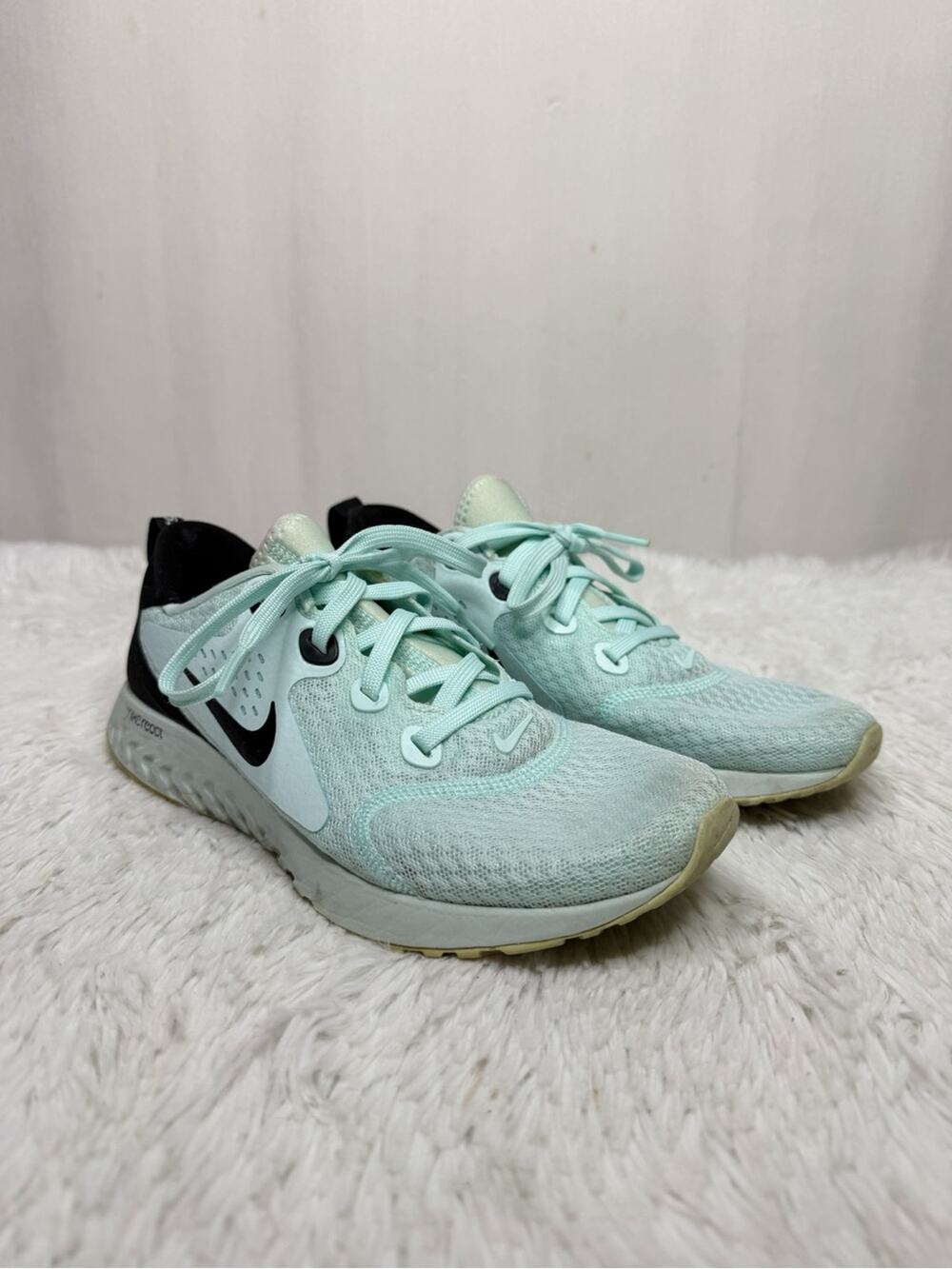 NIKE / Legend React teal blue black running sneaker shoes AA1626-302 / 8.5